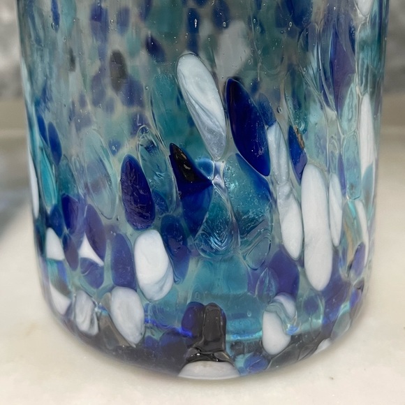 Confetti Multicolored Recycled Handblown Glass Hiball Glass Set of Two 19 oz NWT - Picture 7 of 8